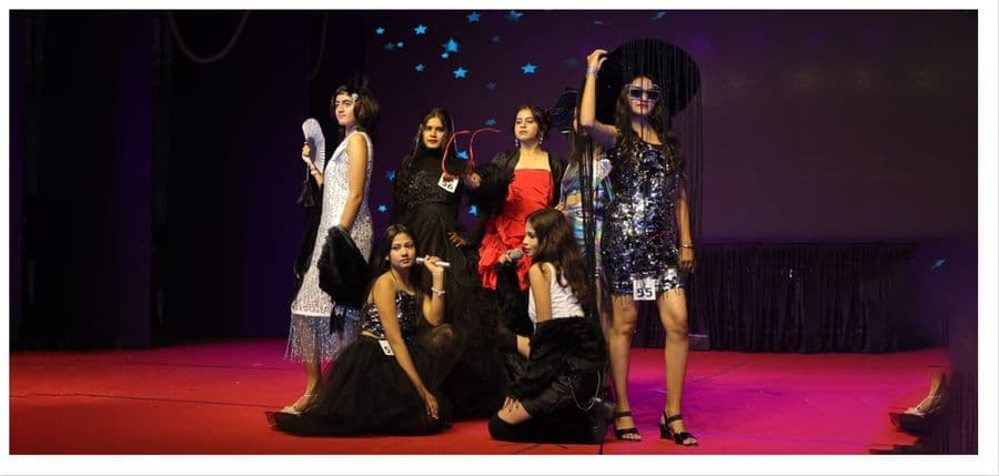 Students walking the ramp at Fashion Show 2026