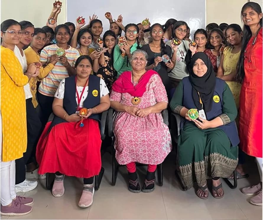 Students and faculty at a campus gathering